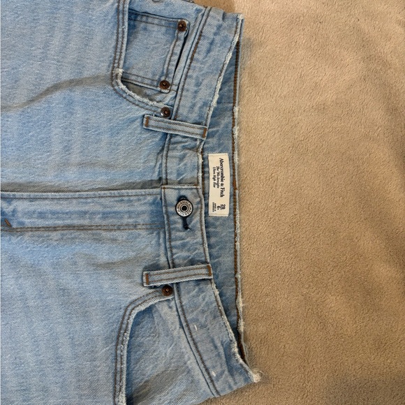 Distressed Abercrombie Light Blue Jeans - Picture 2 of 4